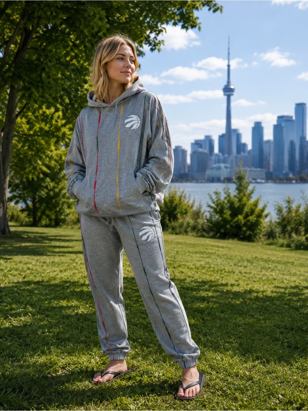 Hudson’s Bay Company HBC Stripes Raptors NBA Show Your Colours Sweatpants